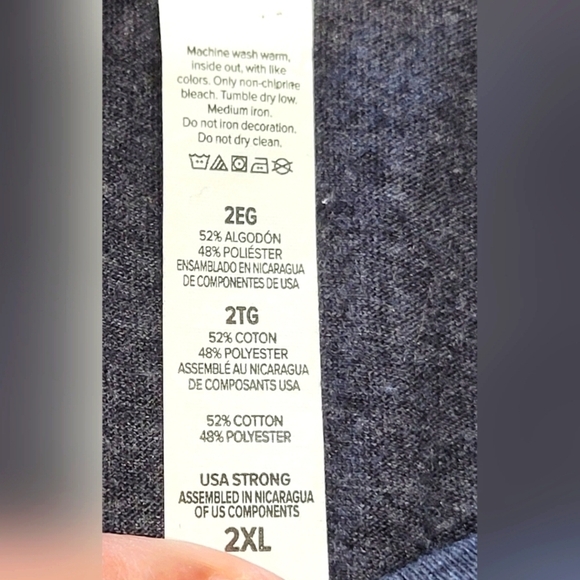 2X Cotton Blend Statement Long Sleeve T-Shirt "It's Never Too Late..." - Picture 5 of 6